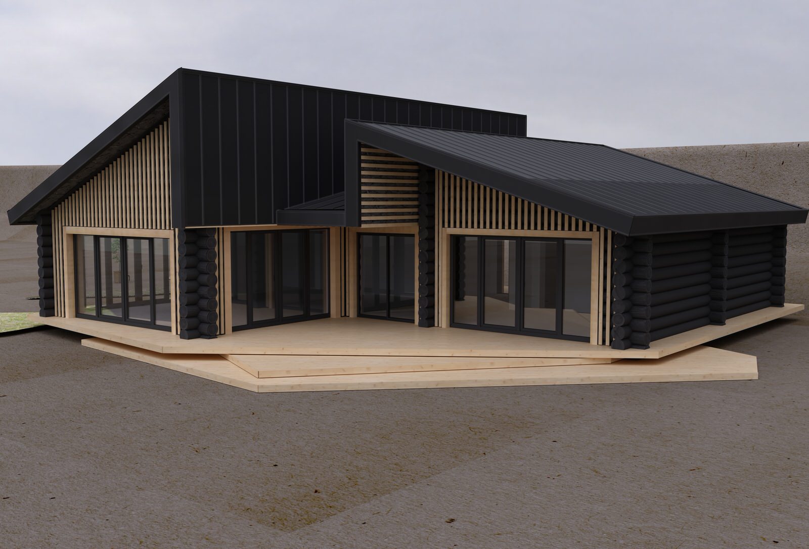 Банный комплекс на берегу залива