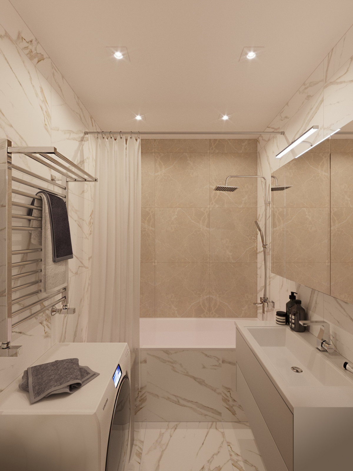 Дизайн проект трёхкомнатной квартиры