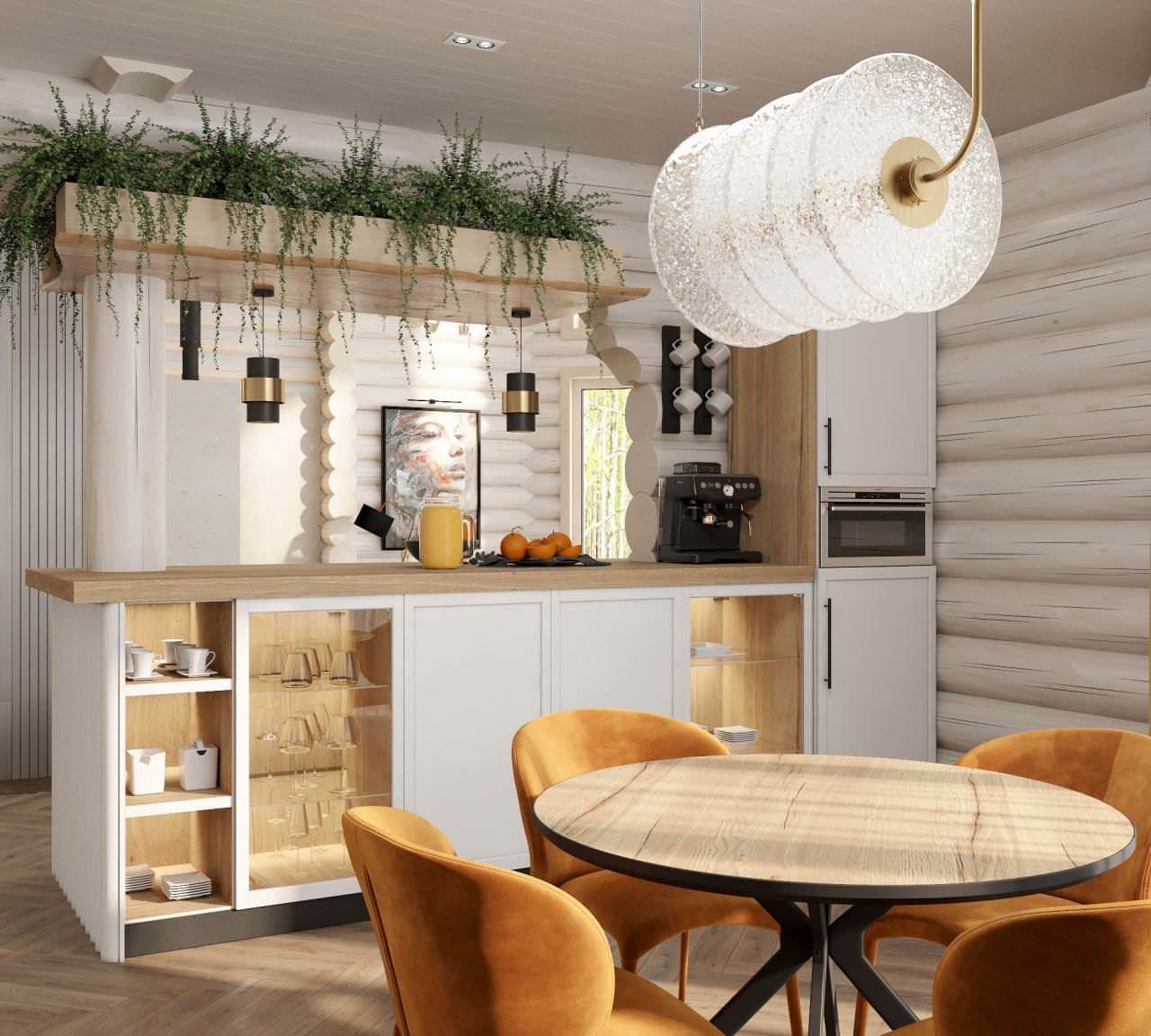 Дизайн проект бревенчатого дома "Феерия красок".