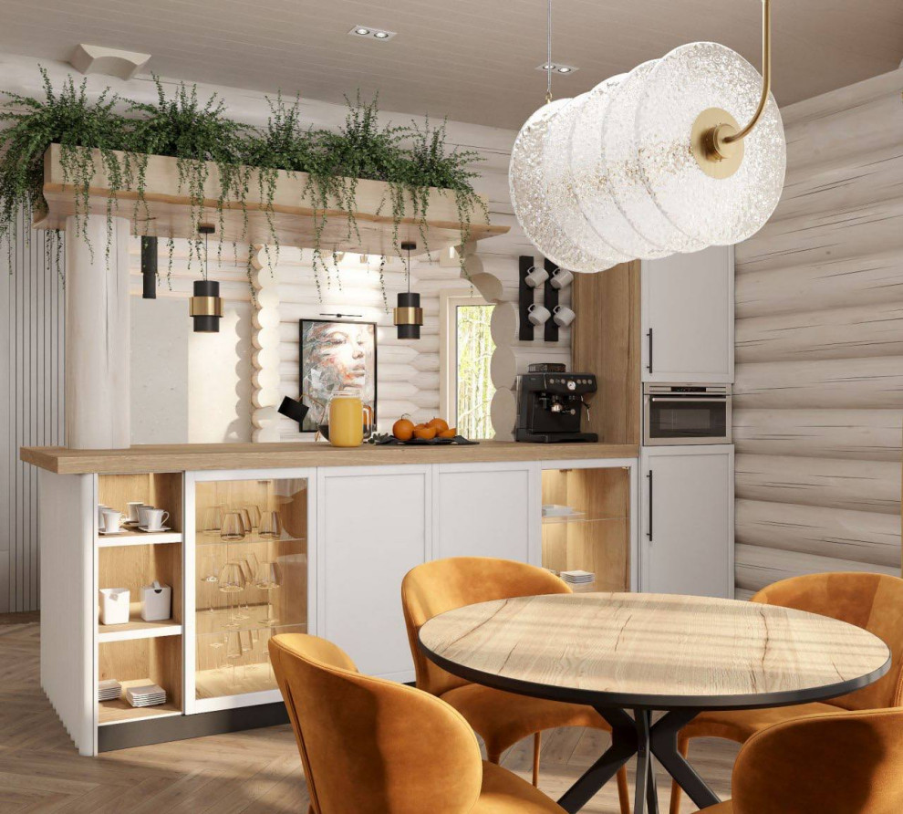 Дизайн проект бревенчатого дома "Феерия красок".