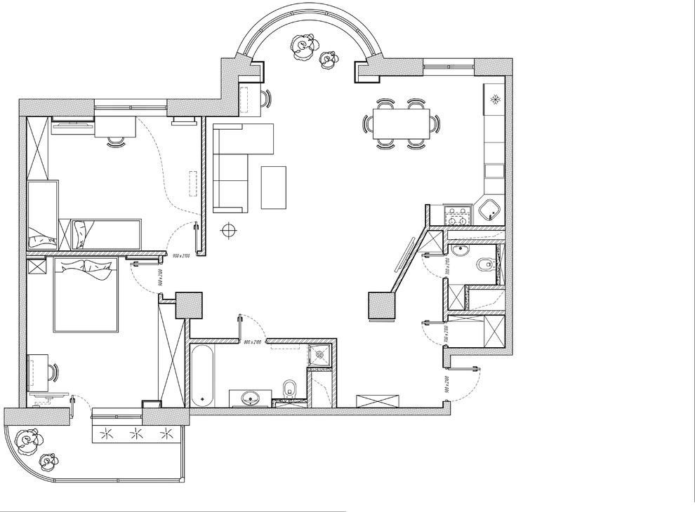 План квартиры 120 м2