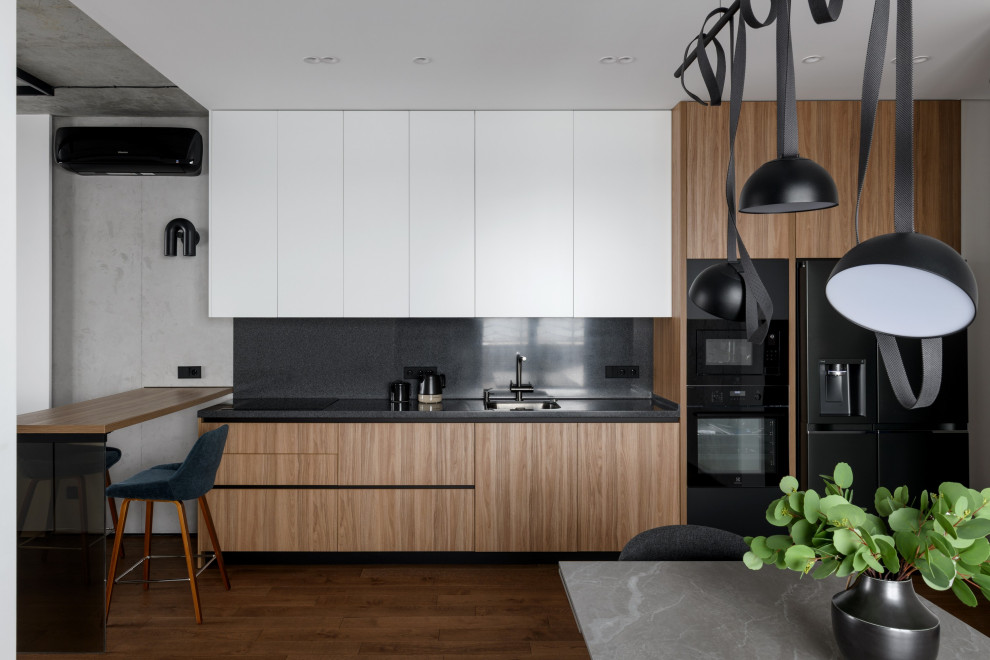 Брутальная трехкомнатная квартира 90 кв.м. с видом на реку