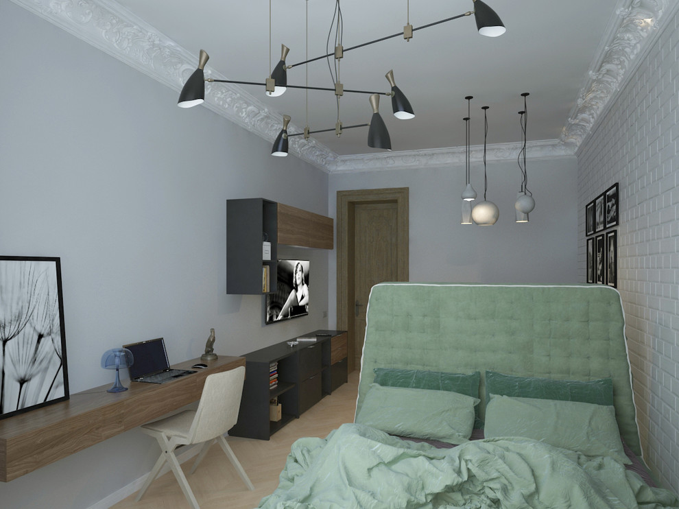 Сталинка на Ломоносовском. Дизайн детской комнаты для мальчика-подростка