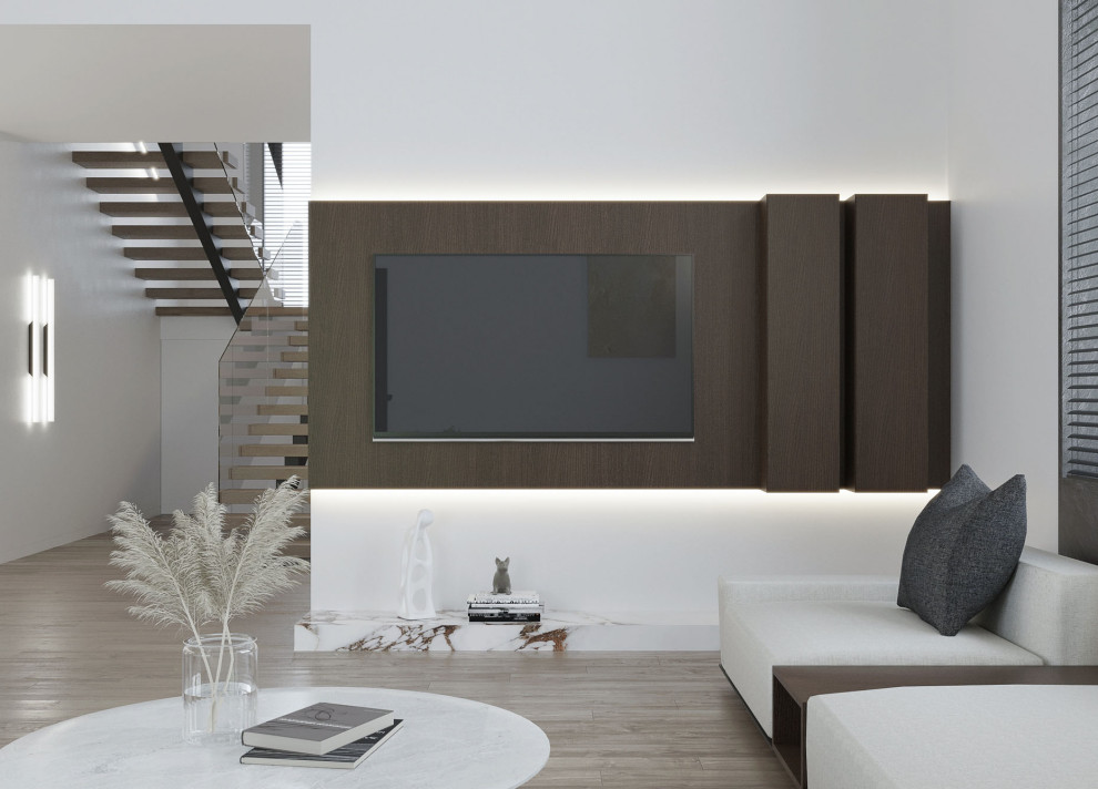 Y-house. Дизайн интерьера двухэтажного дома.