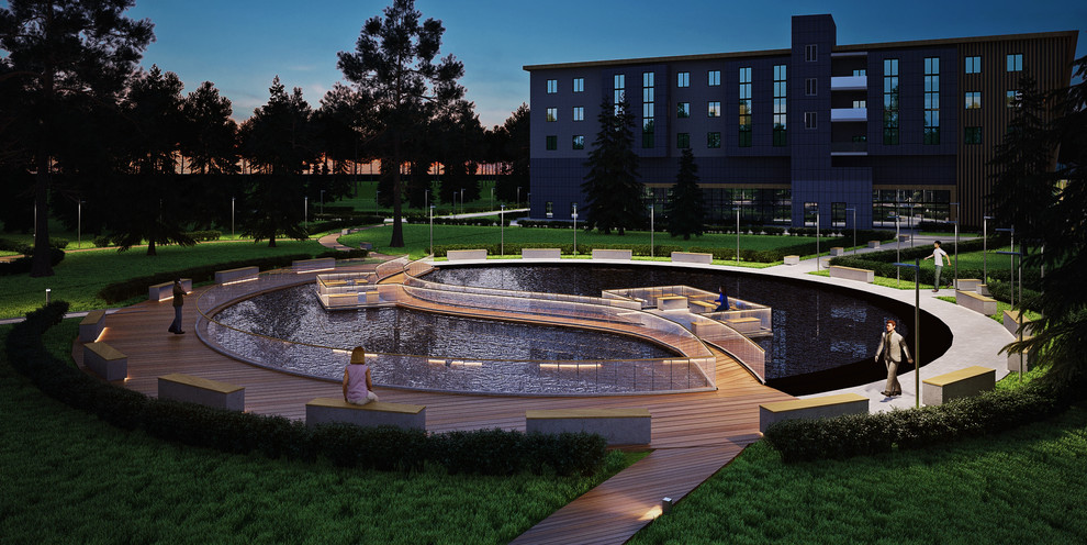 Визуализация  современного жилого комплекса