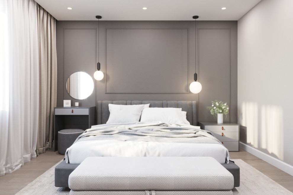 Коттедж с камином, современная классика