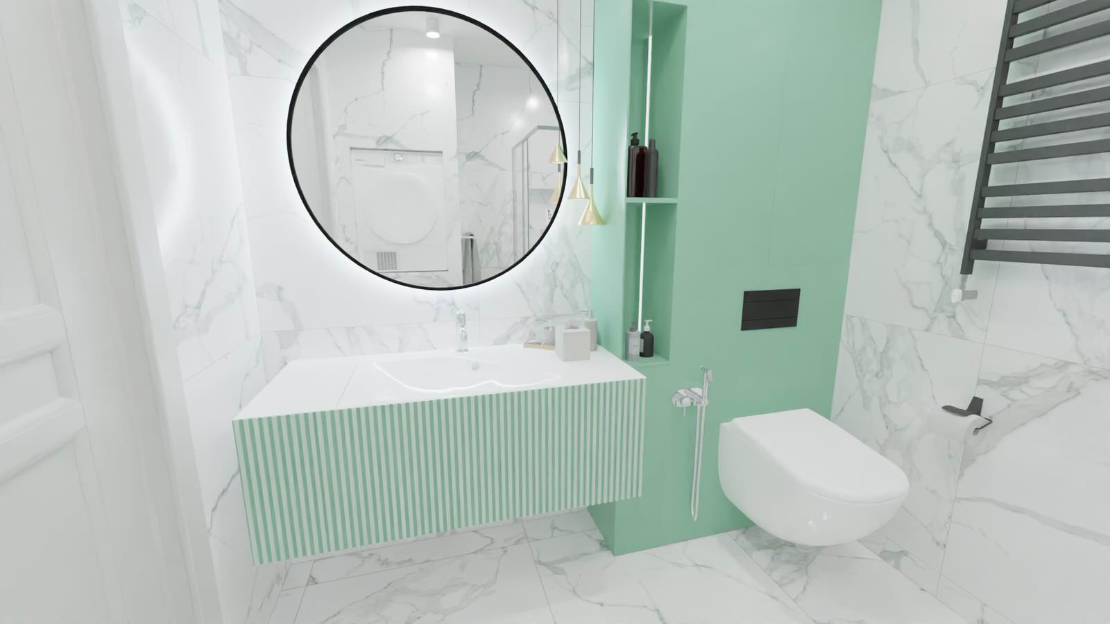 Обложка проекта: Дизайн решение ванной комнаты