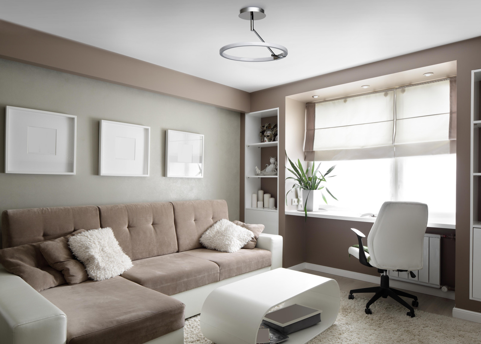 Гостиная в трендовых оттенках грейж