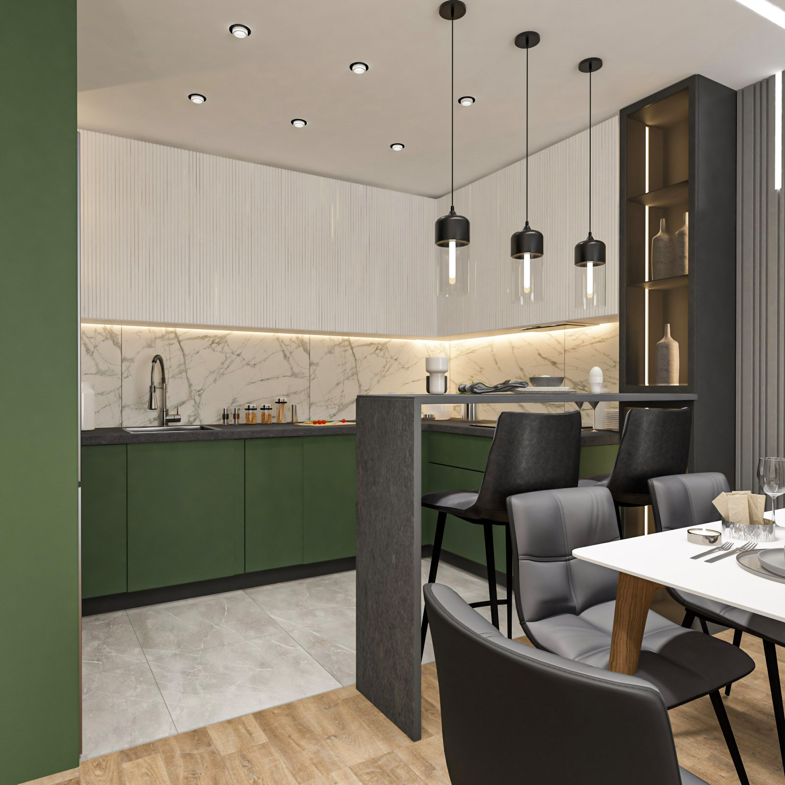 Дизайн-проект квартиры. 2022. Площадь 77,8 м.кв.