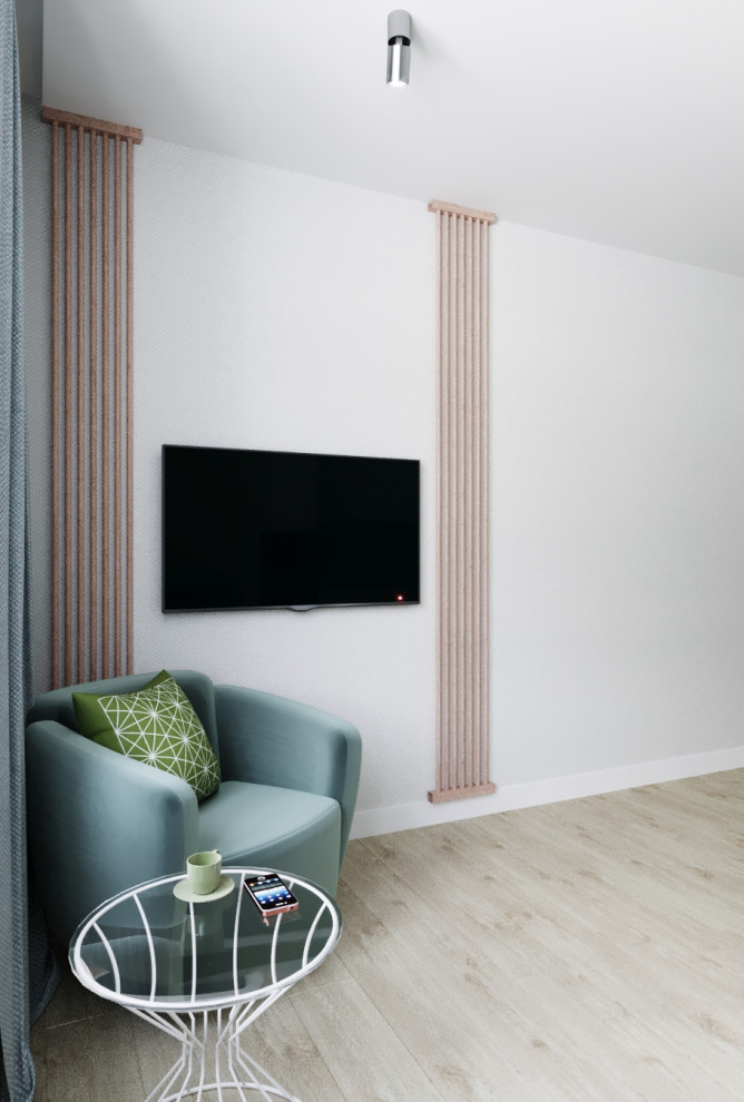 Эко минимализм в трёхкомнатной ЖК Маршал Град