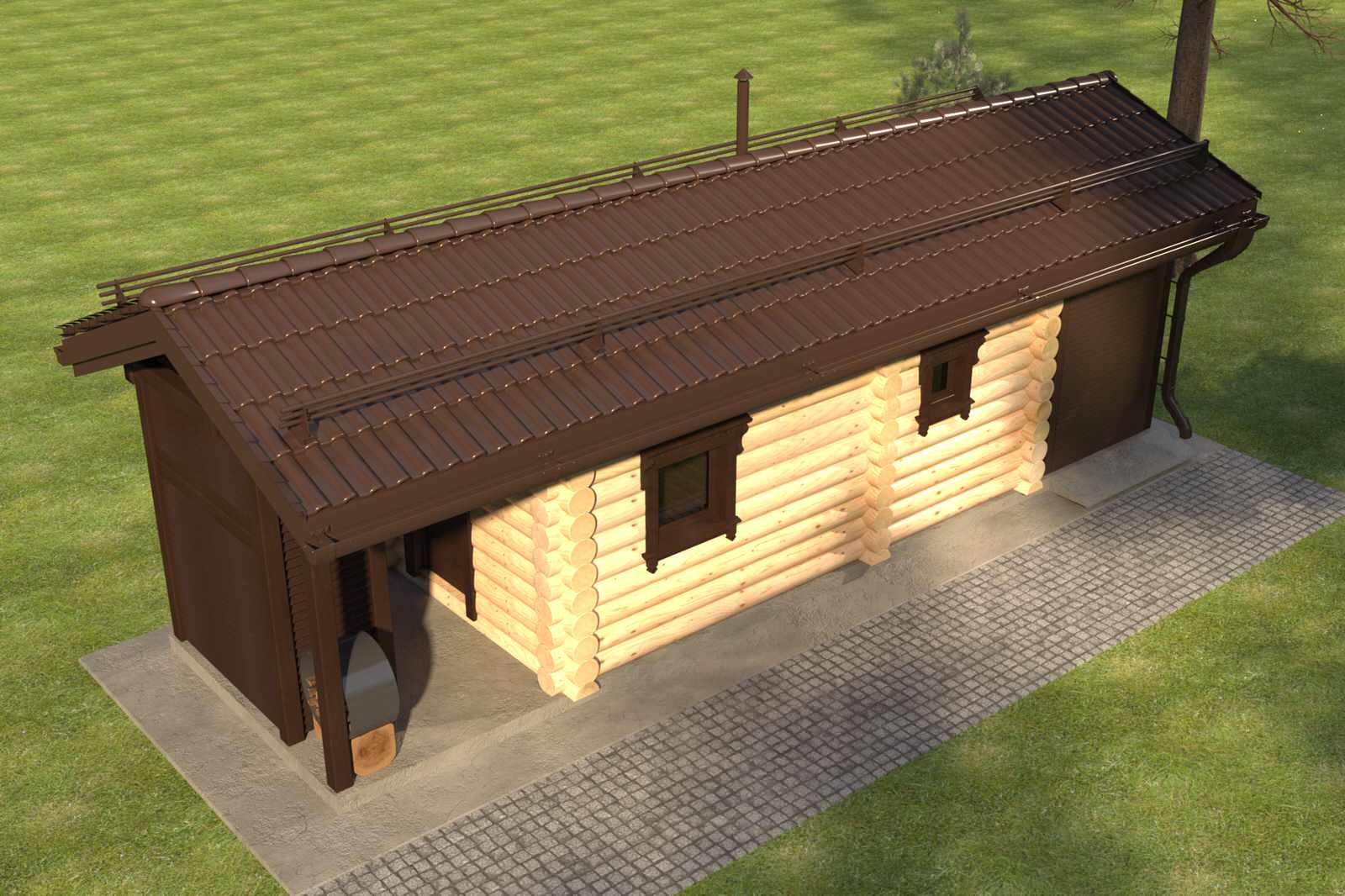 Баня - хозблок