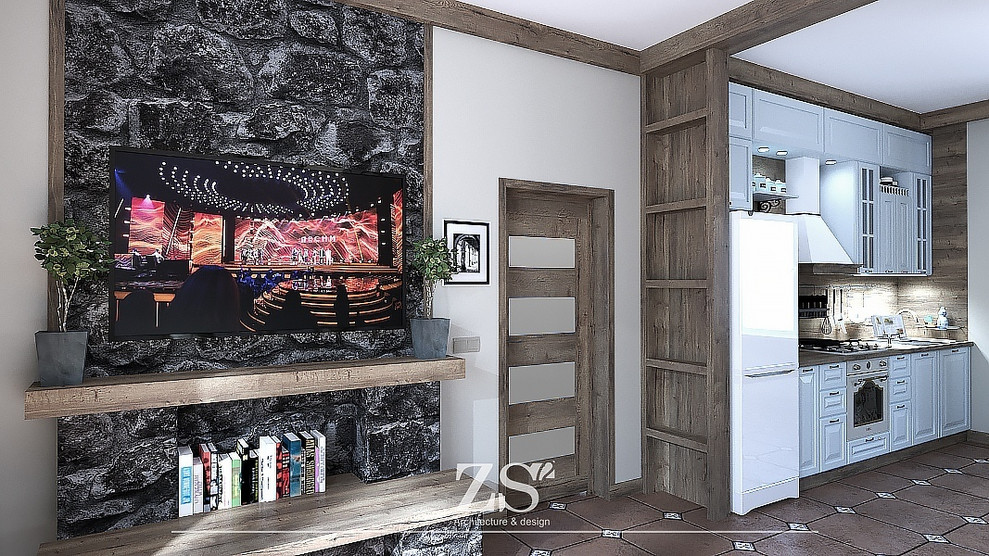 Обложка проекта: коттедж Луговое, кухня гостиная