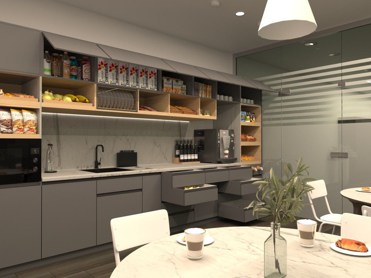 Проектирование кухни с наполнением