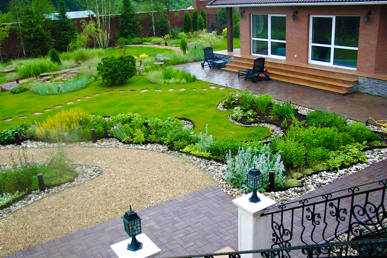 Цветники в проекте участка.