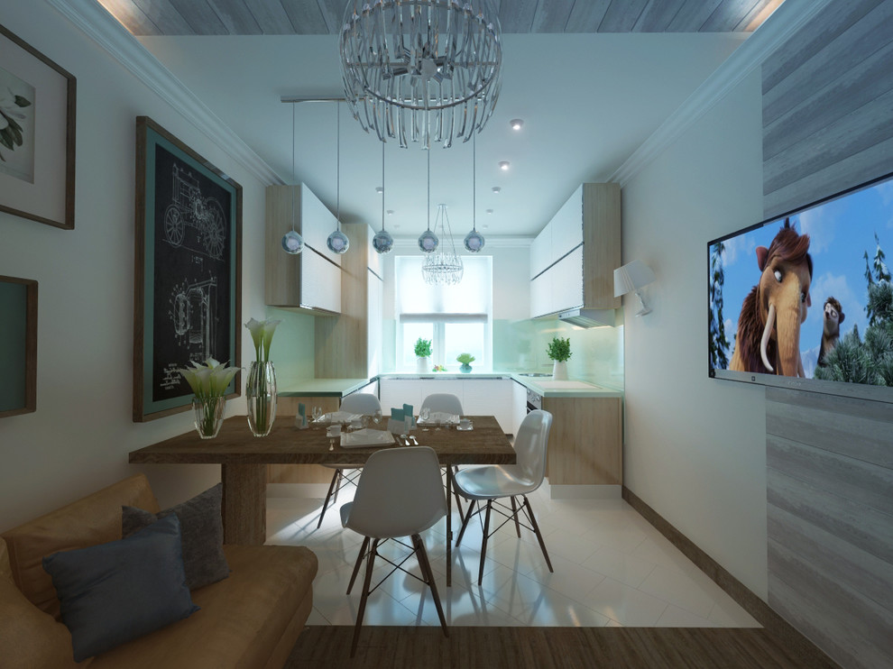 Простая и лаконичная квартира с седыми полами