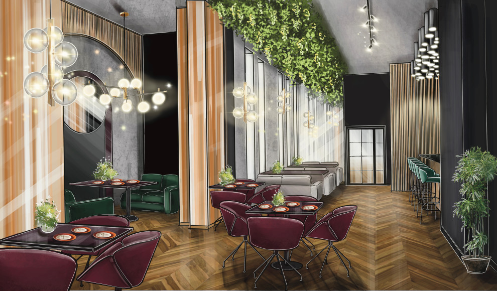 Обложка проекта: Скетч ресторана