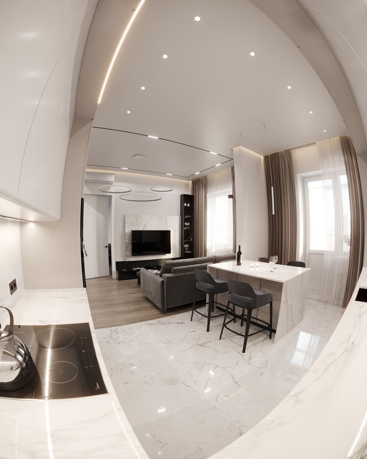 Дизайн и 3д-визуализация санузла в квартире в г. Долгопрудный