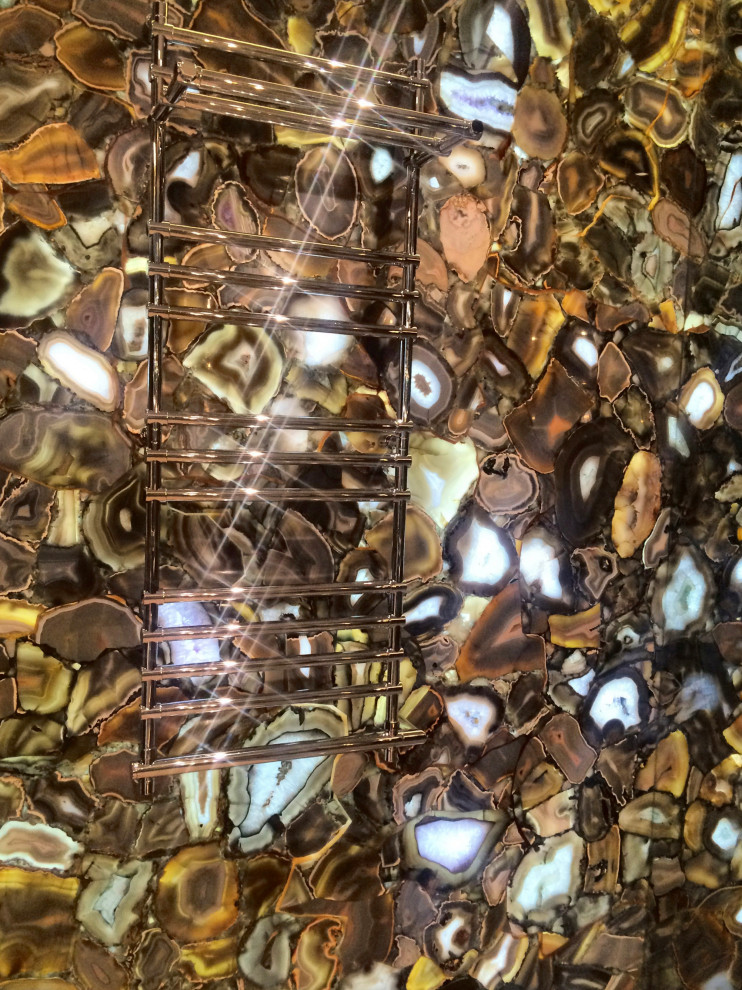 Панно с подсветкой из нат. Агата без стыковочных швов