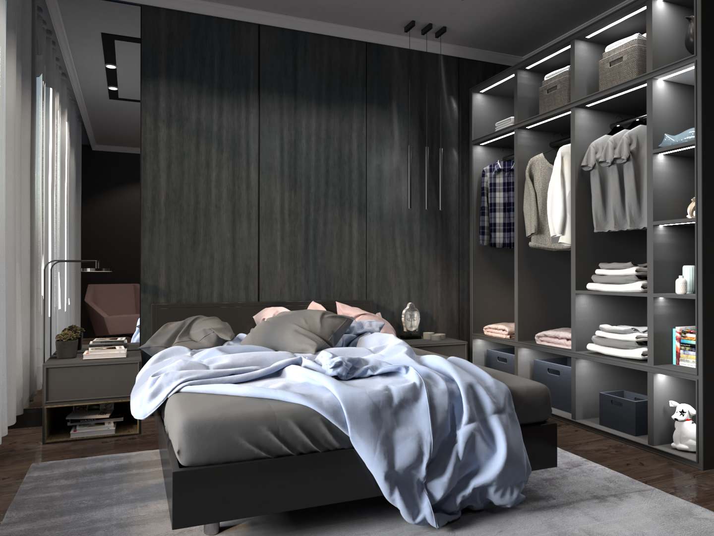 Обложка проекта: Спальня в  современном стиле для молодого человека