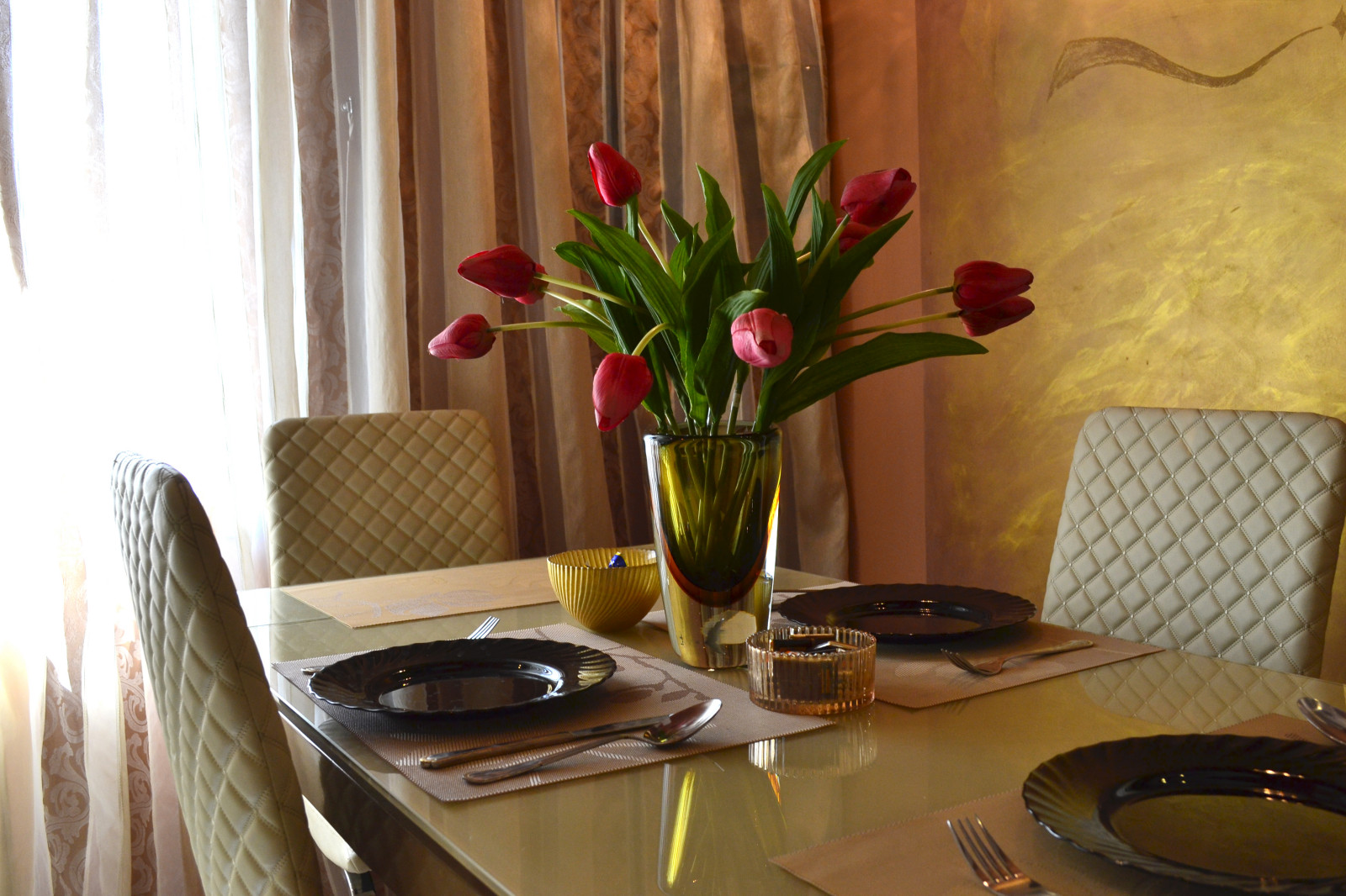 Теплые оттенки - гостиная