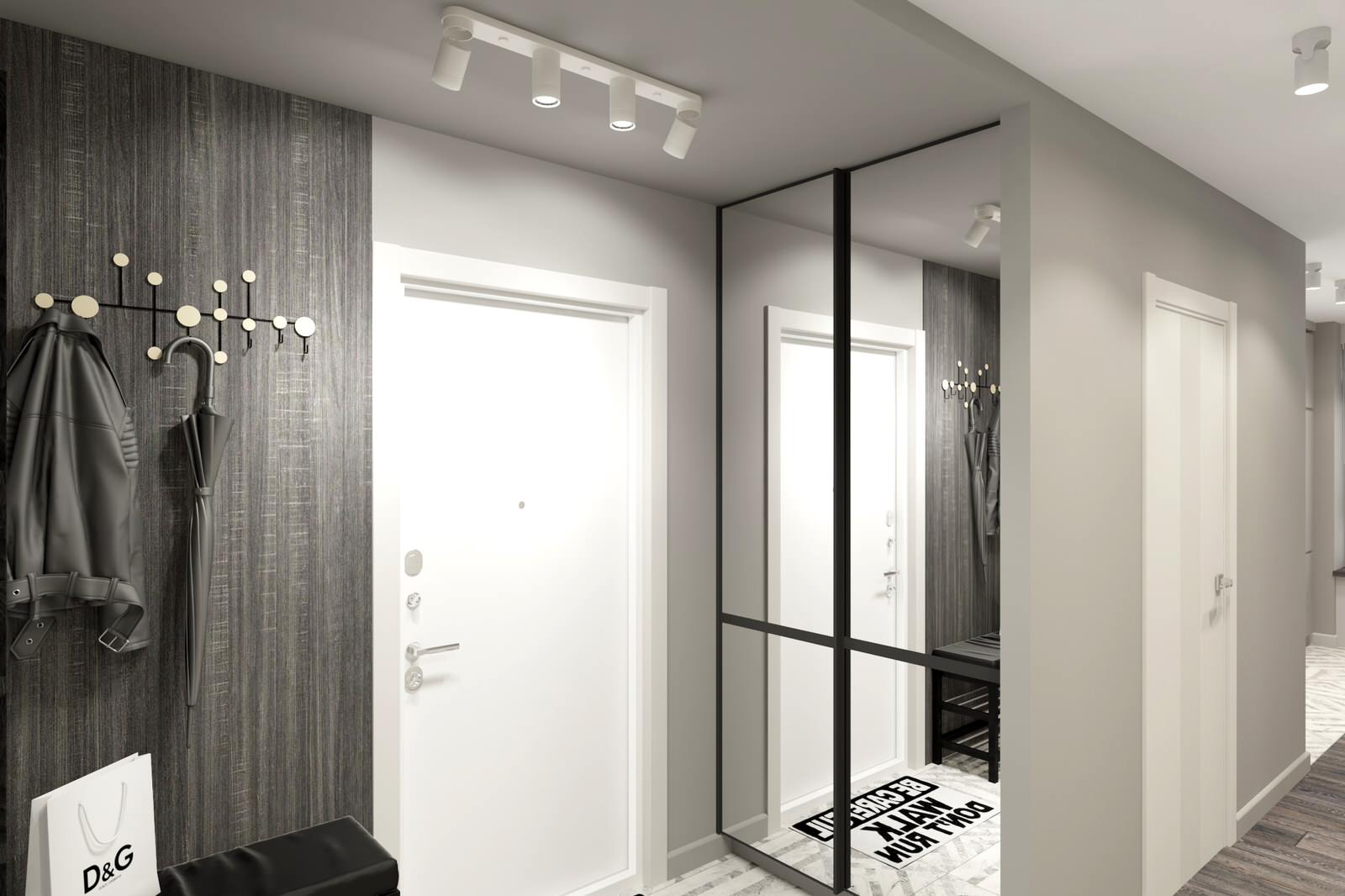 Двухкомнатная квартира 60 м2 в современном стиле в ЖК "Дмитровский Парк"