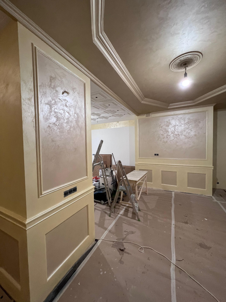 Объект ЦАО отделка квартиры под эффект мокрый шелк