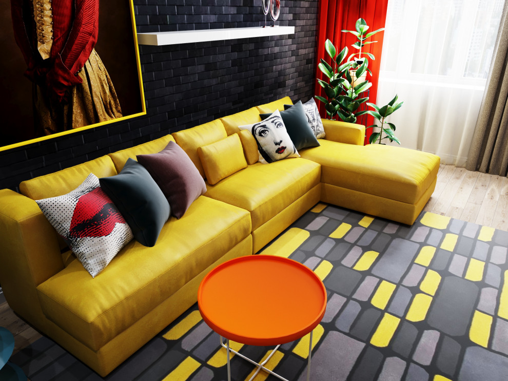 Дизайн гостиной в ЖК Парковый, г. Тула