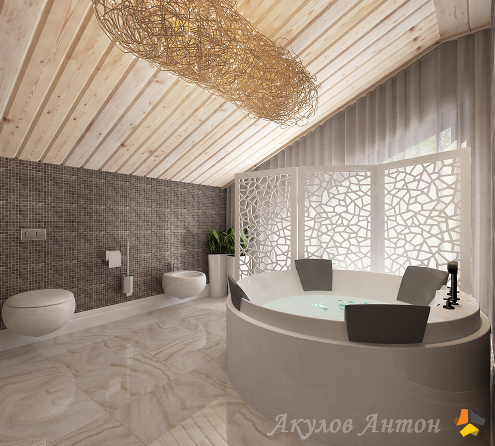 Дизайн-проект коттеджа из клееного бруса. 200 кв.м.