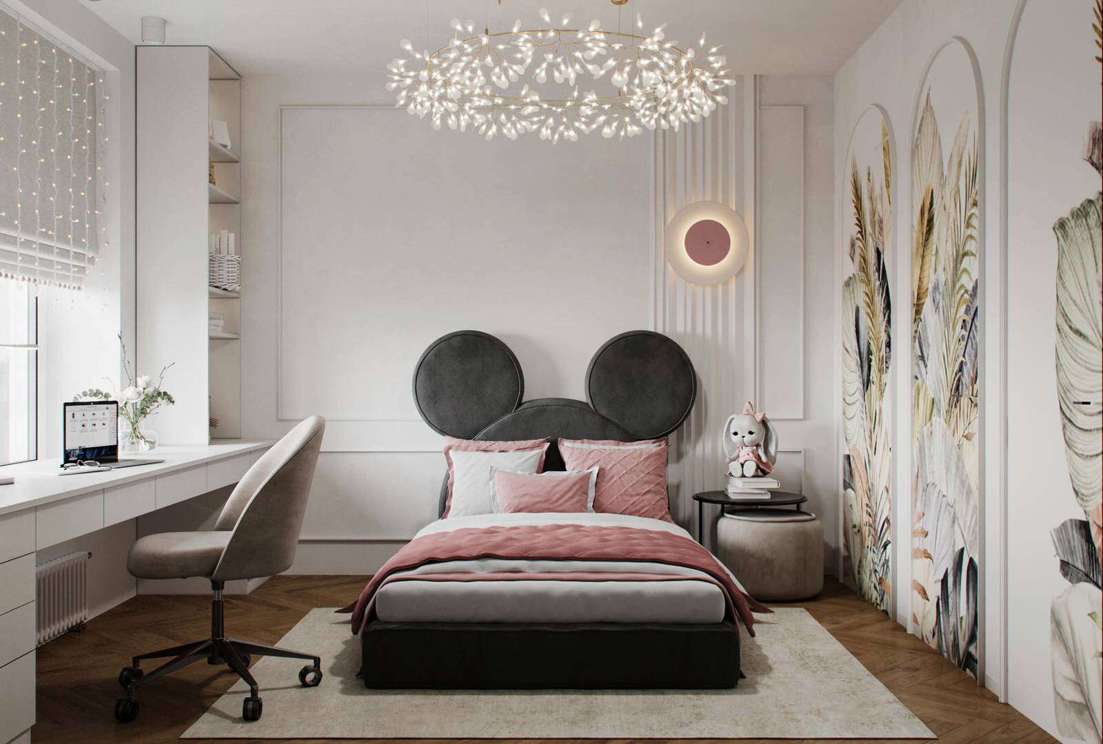 Cовременная квартира, дизайн интерьера в светло-темных тонах в ЖК "Георг Ландрин