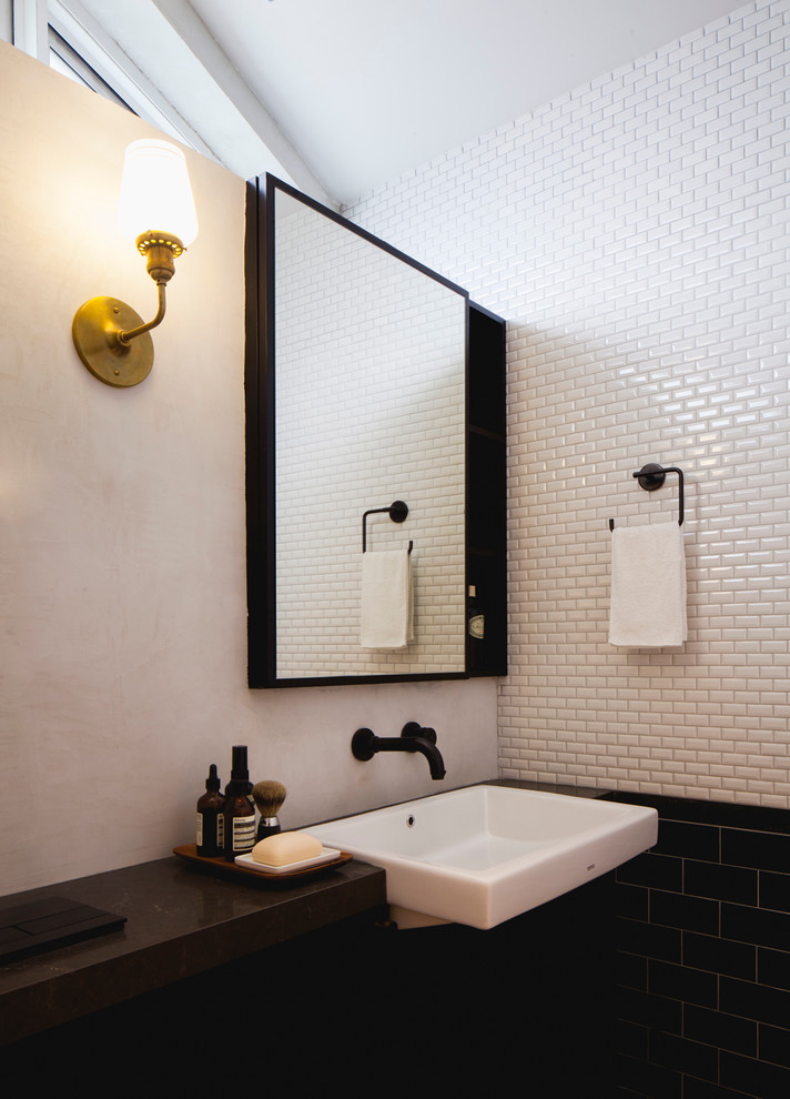 Houzz Сингапур: Современная квартира в синем и черном цвете