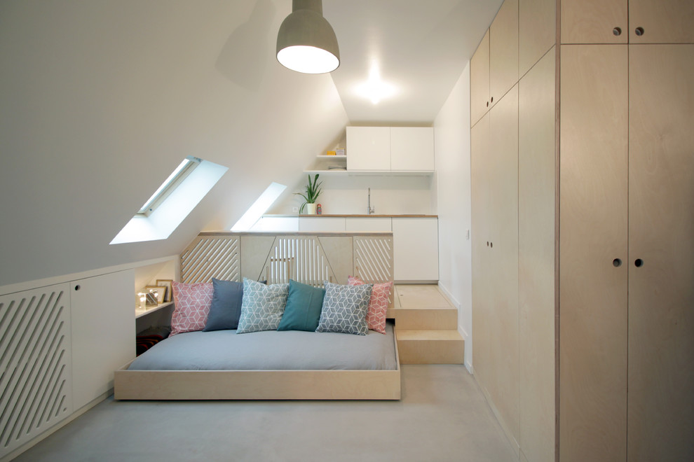 Houzz Франция: Квартира-студия площадью 15 кв.м в Париже