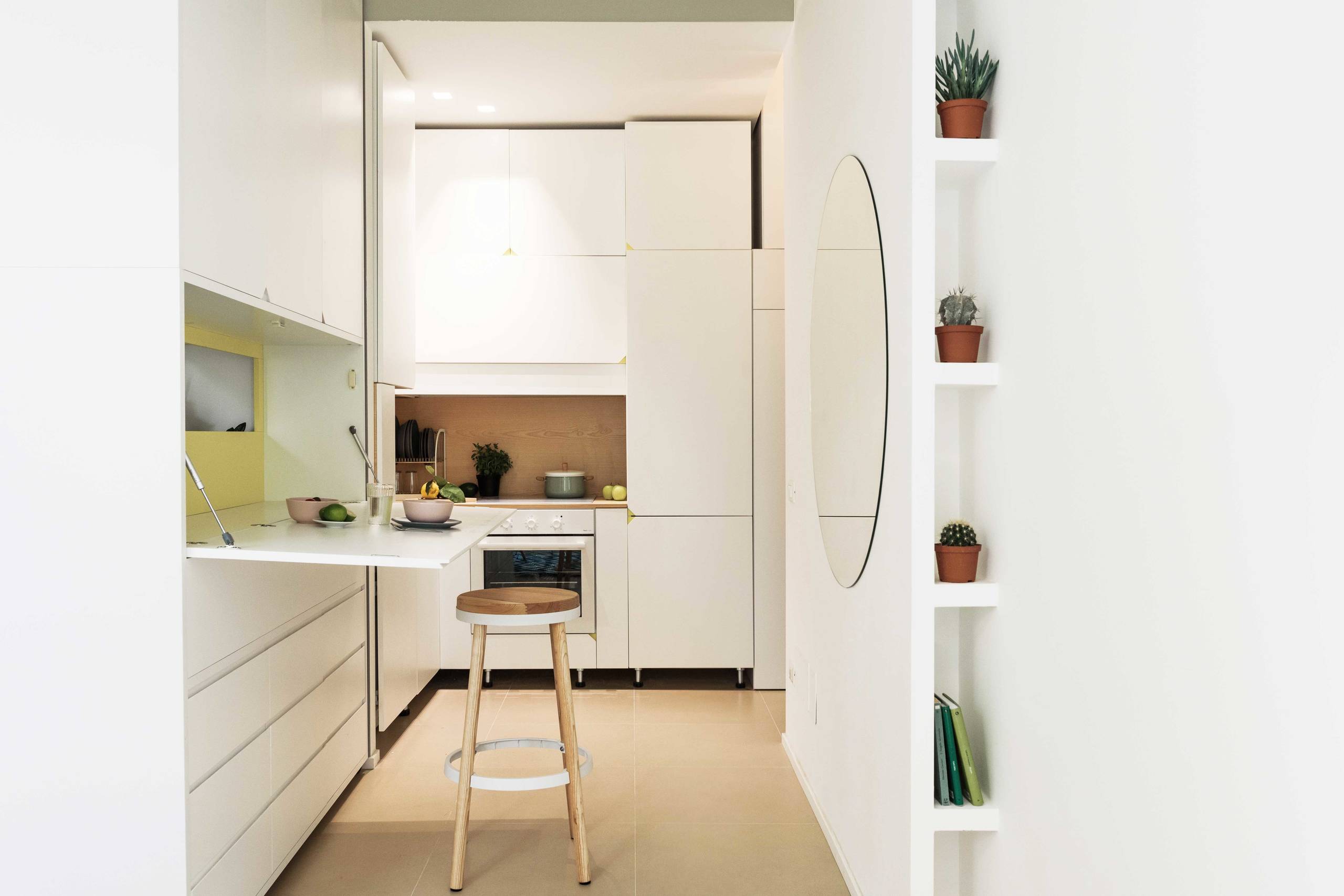 Houzz Италия: 29 кв.м — трансформер с подвижной стеной