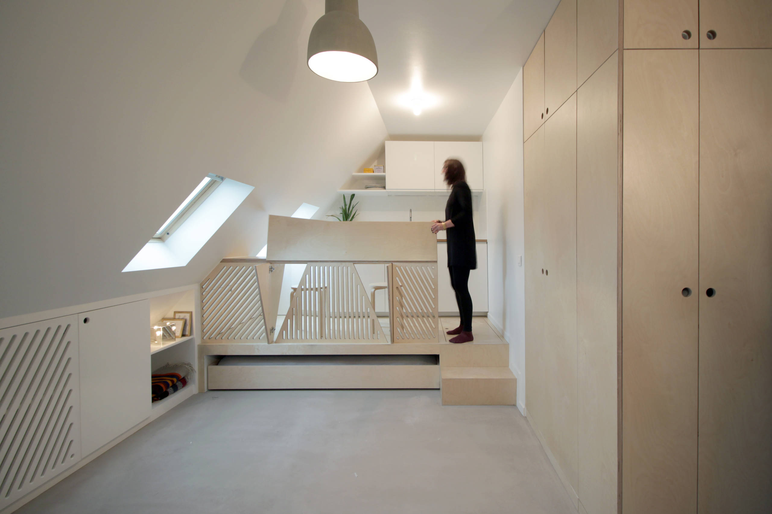 Houzz Франция: Квартира-студия площадью 15 кв.м в Париже