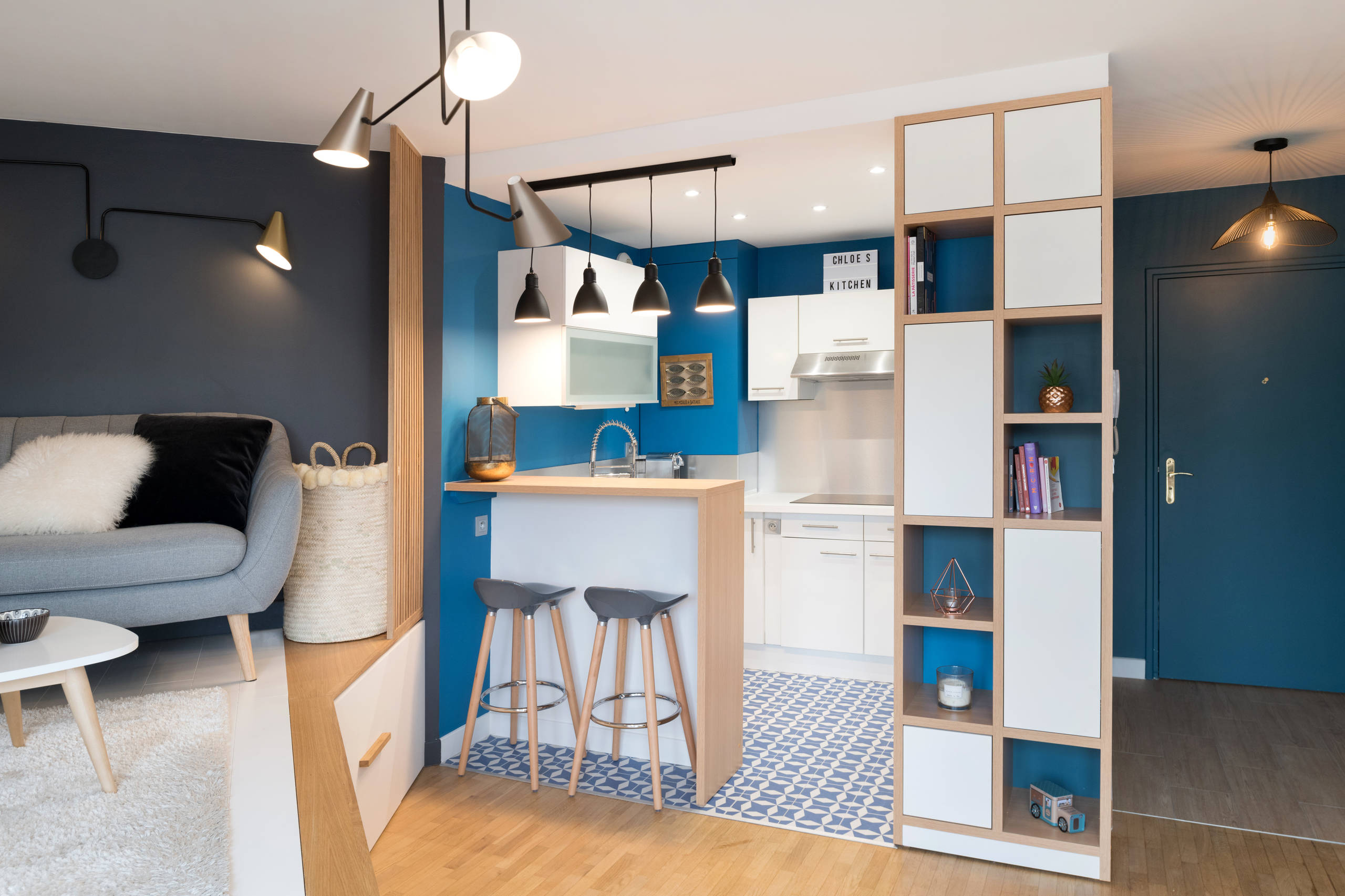 До и после: Французская студия 20 кв.м для девушки и кошки