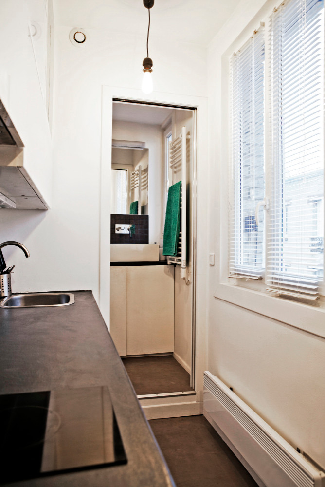 Houzz Франция: Индустриальная студия на 27 квадратных метрах