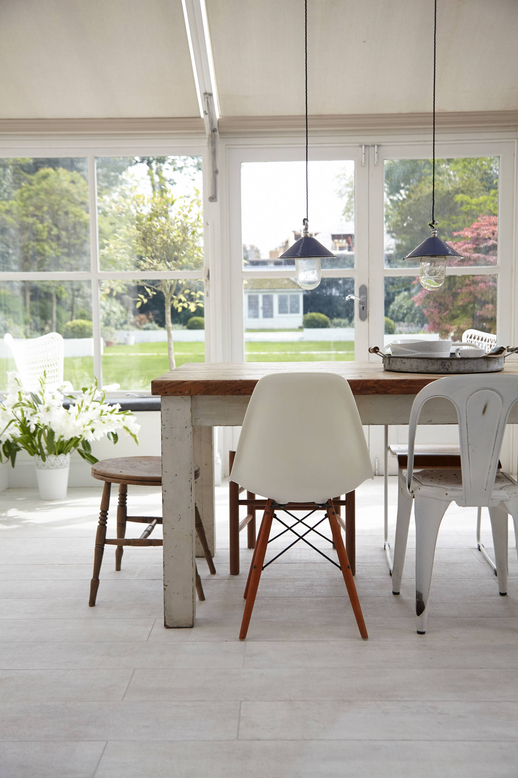 Кухня недели: Мрамор на стенах, половая доска на фасадах