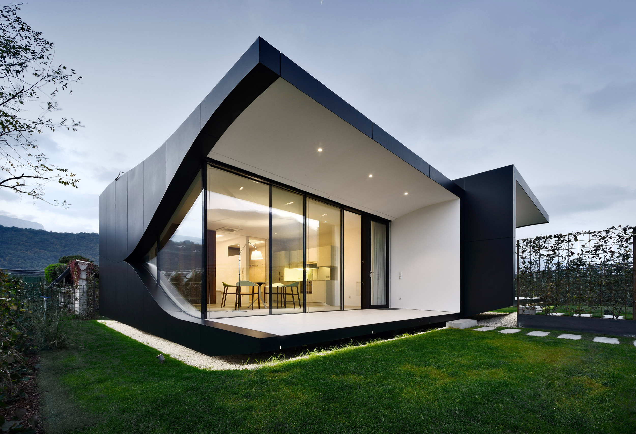 Houzz Италия: Зеркальные дома, отражающие Доломиты и сады