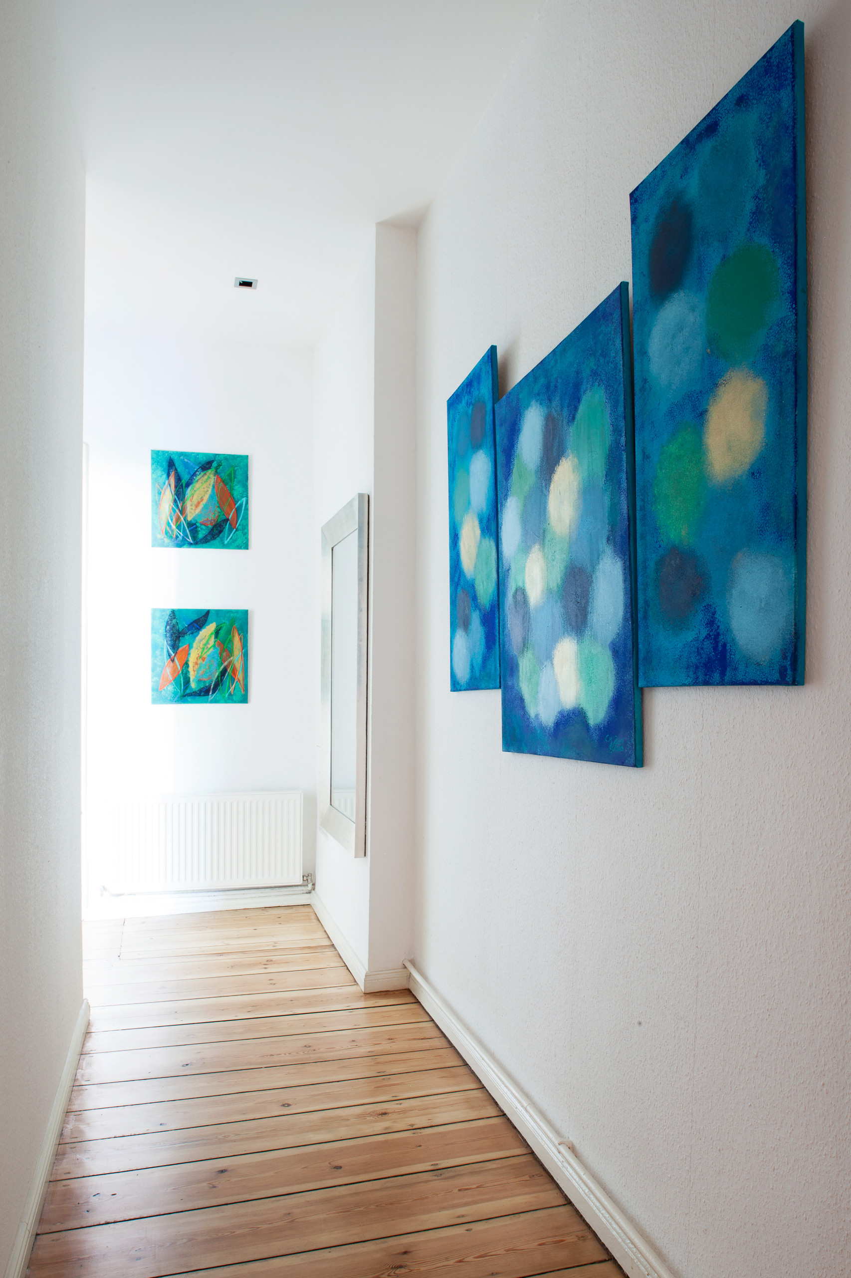 Houzz Германия: Берлинская лазурь в квартире художницы