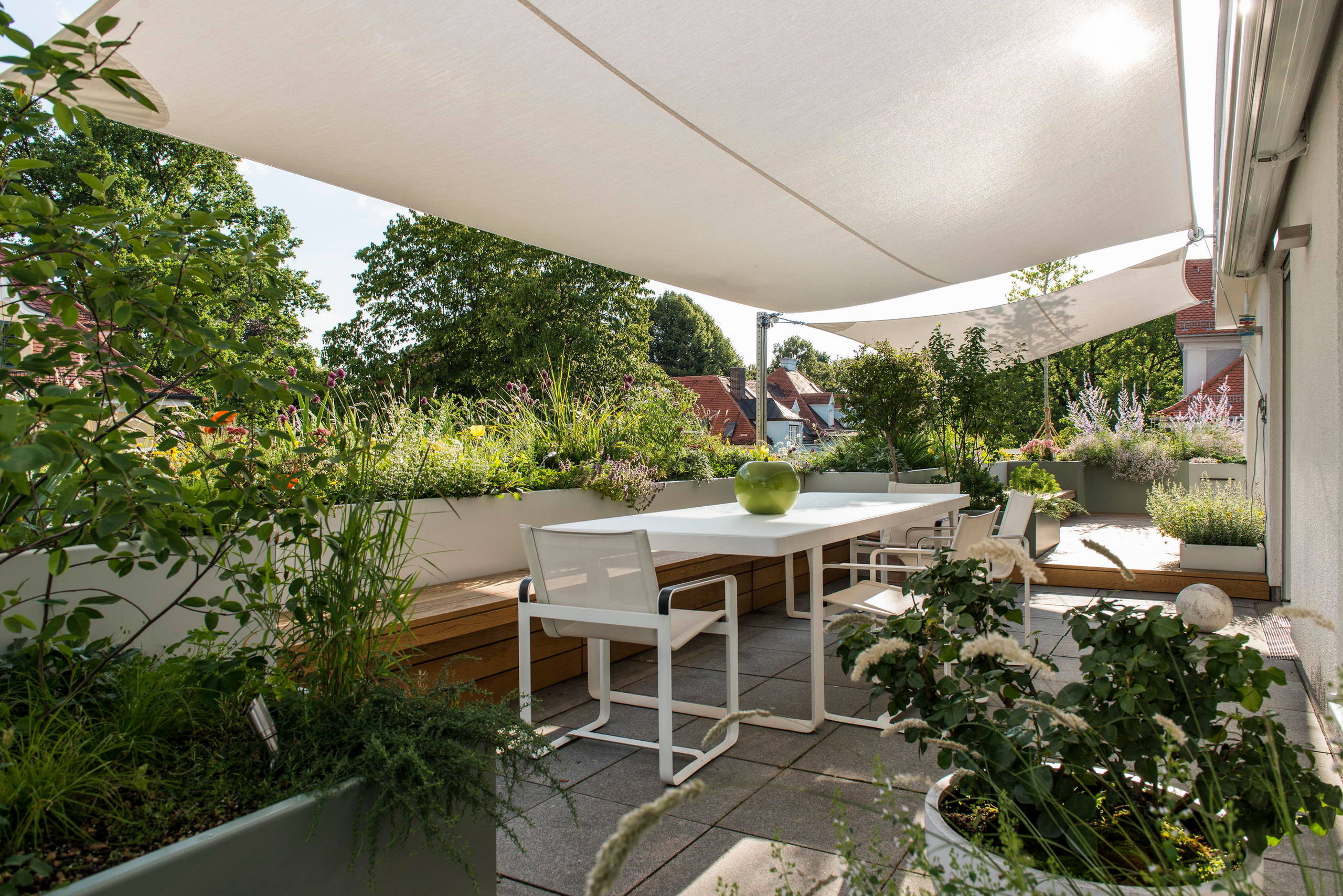 Проект недели: Озеленение террасы на крыше в Мюнхене