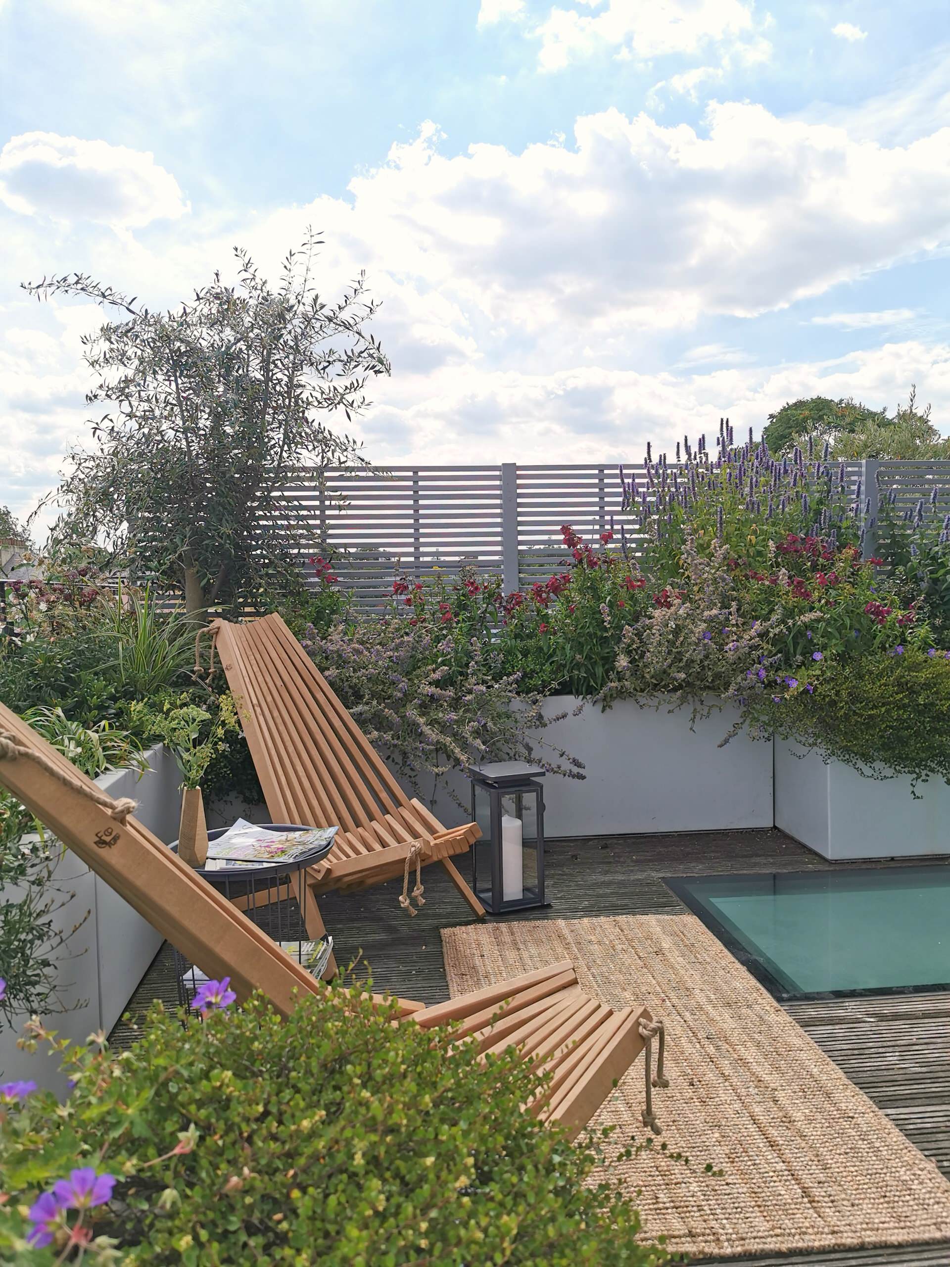 Houzz Британия: Терраса на крыше дома с деревом посередине