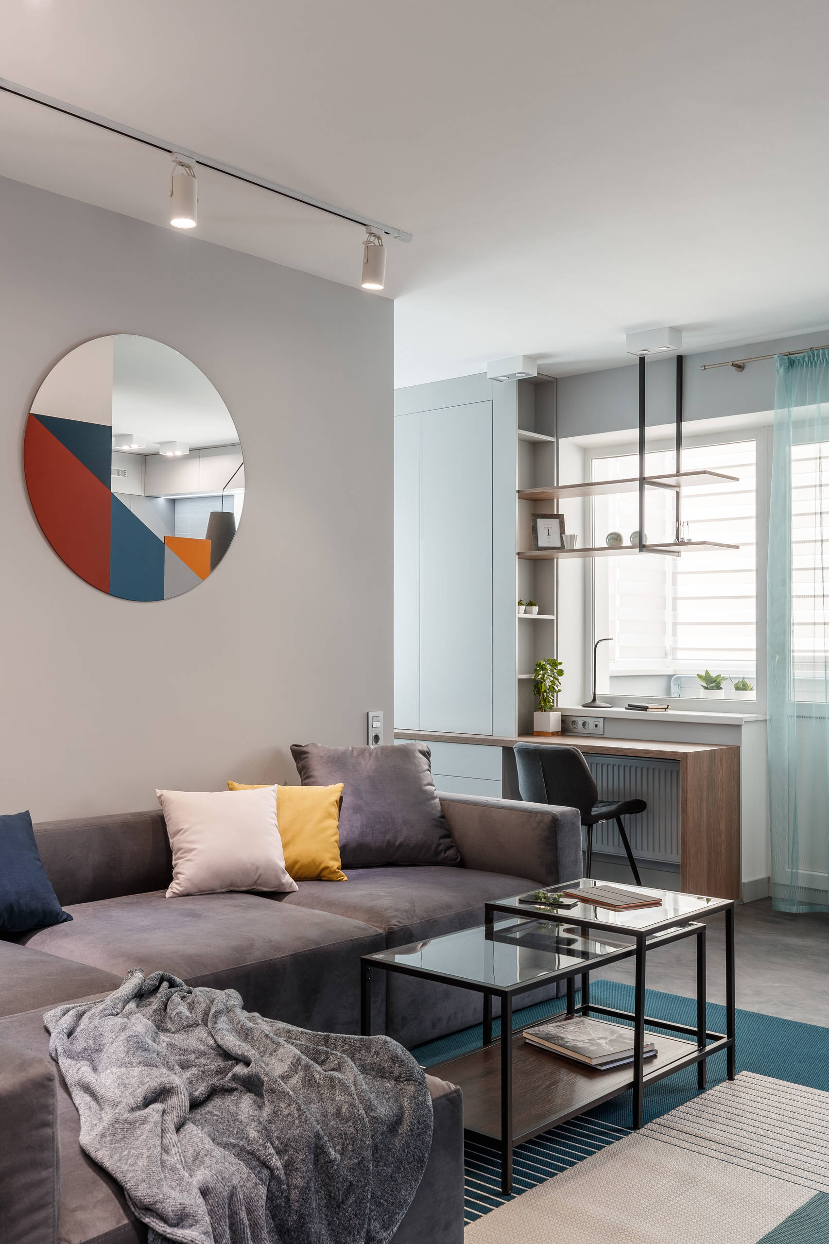 Houzz Украина: 49,5 кв.м — квартира в Киеве, где почти нет дверей