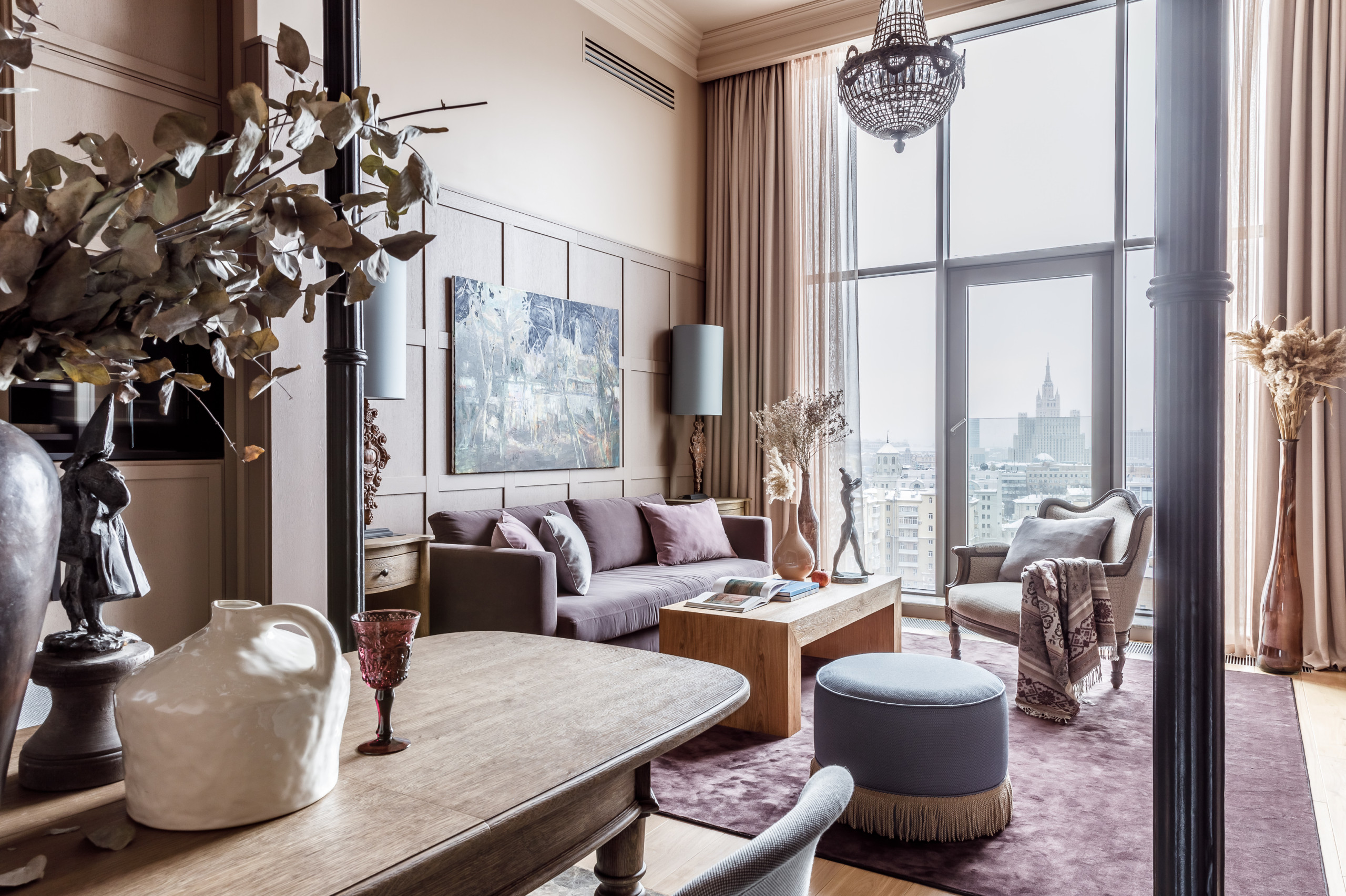 Houzz тур: Фьюжн в квартире на Маяковке