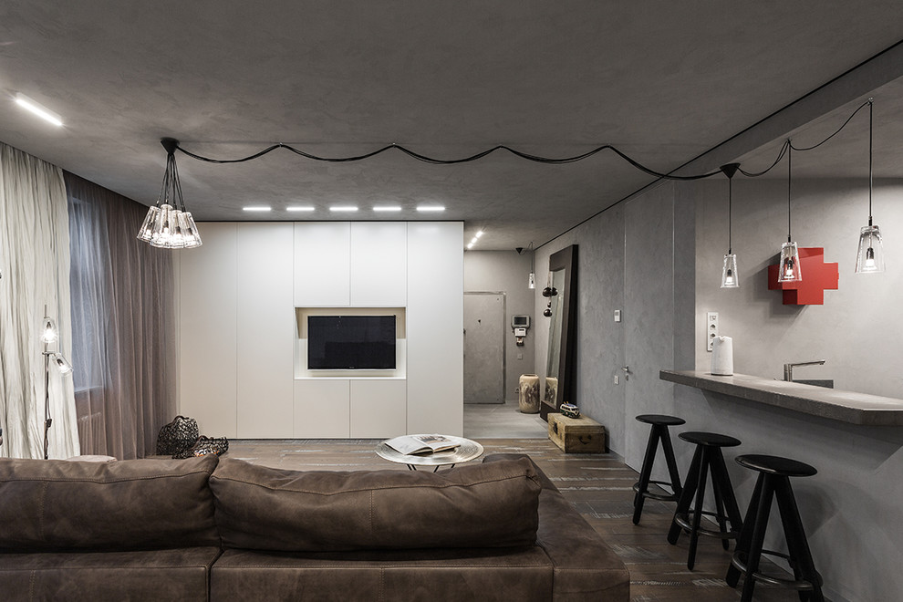 Houzz тур: Квартира-студия на Остоженке в серых тонах