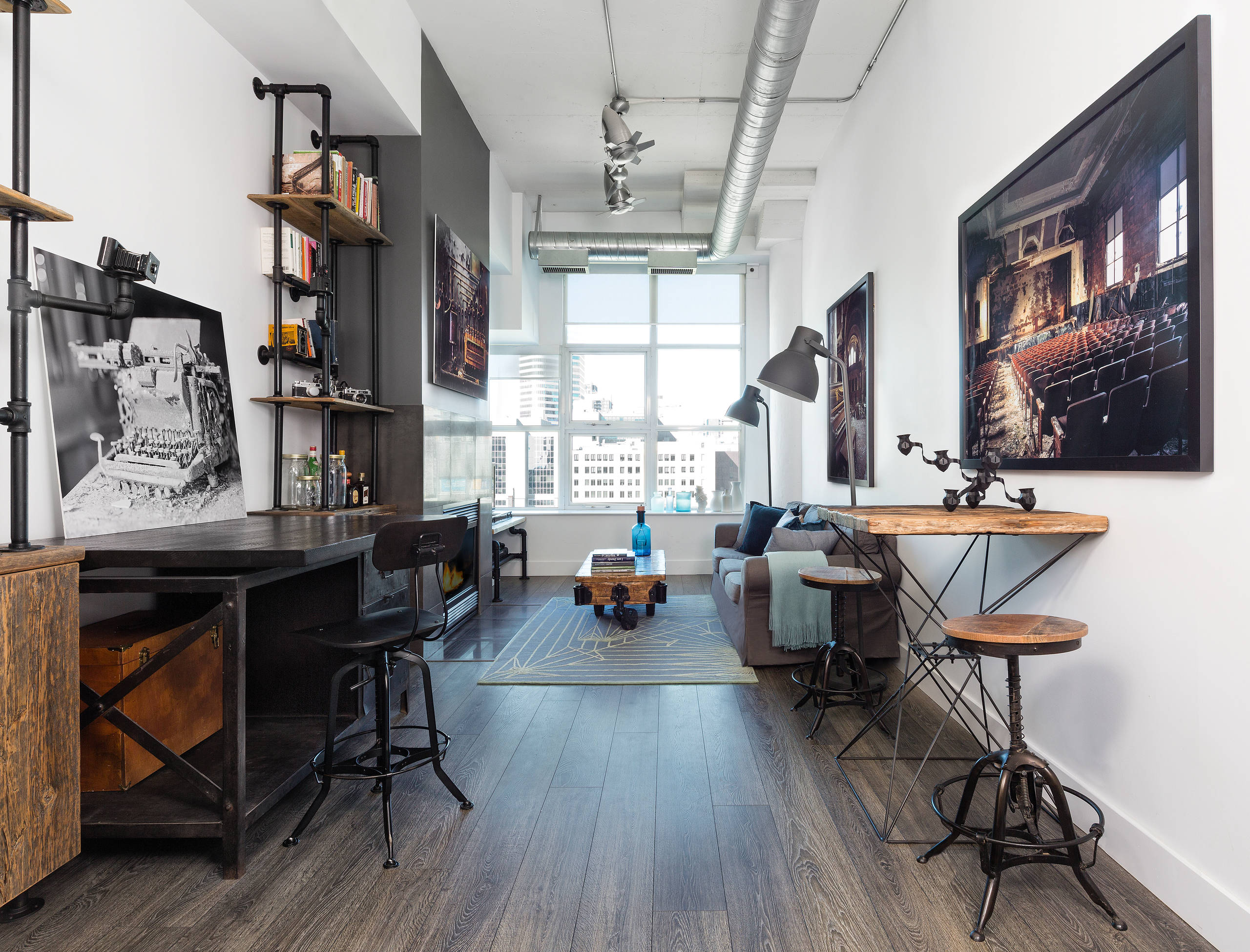 Houzz Канада: Индустриальная энергия лофта в Торонто