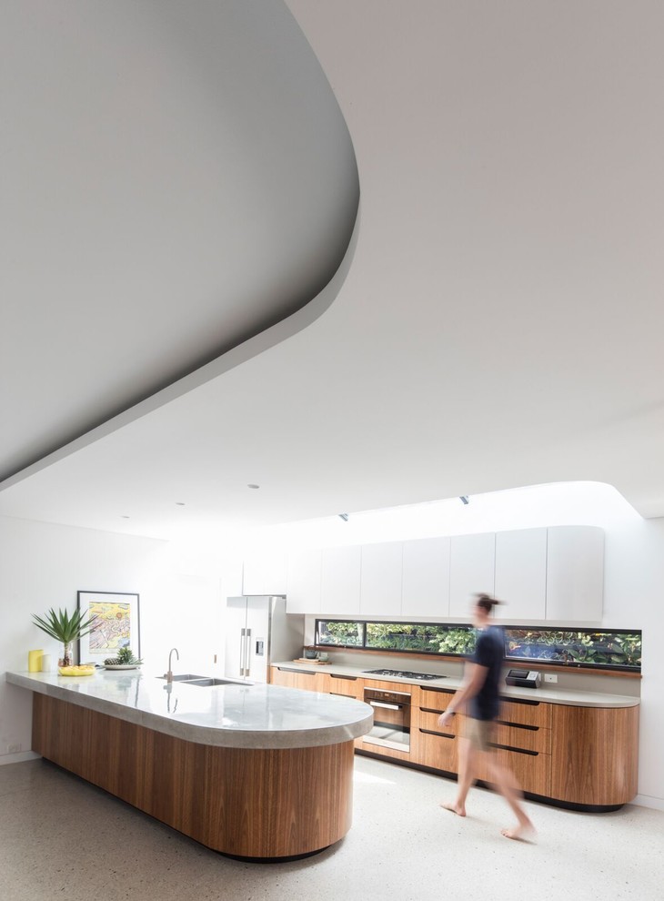 Houzz Австралия: Дом эпохи ар деко с изогнутыми деталями