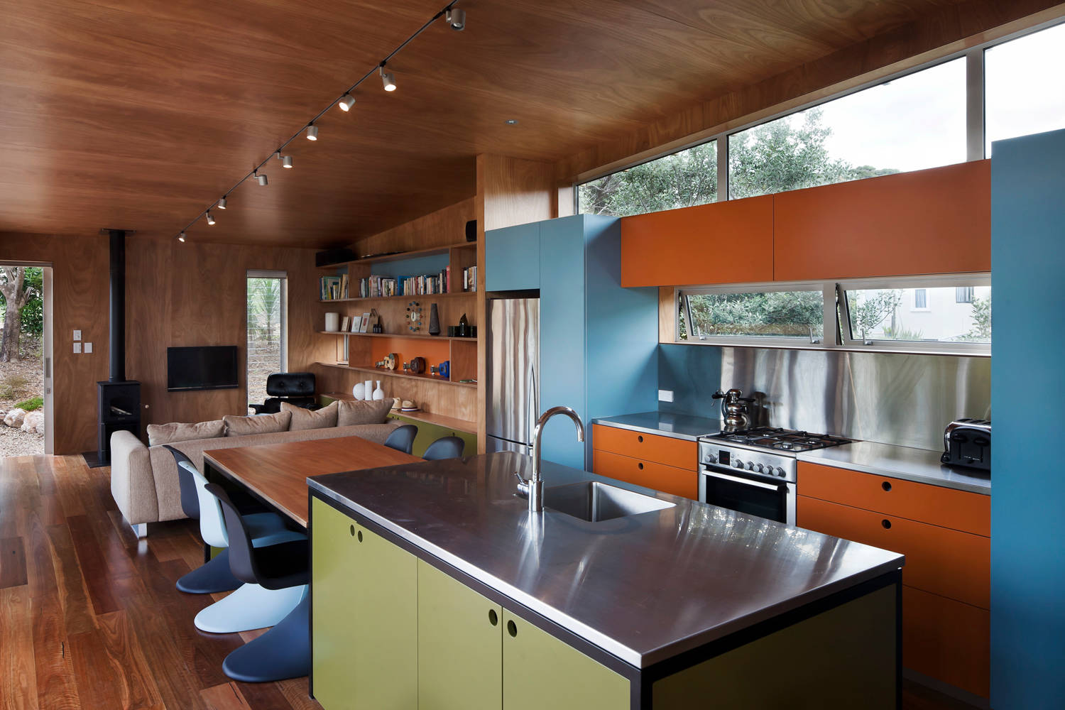 Houzz Новая Зеландия: Пляжный коттедж необычной конструкции