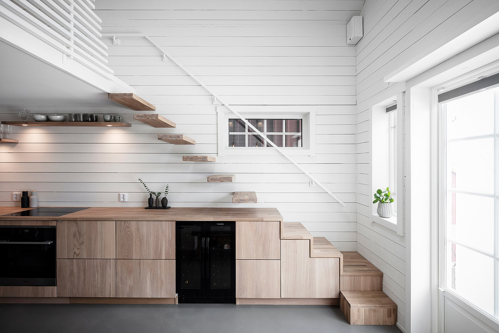 Houzz Швеция: Микростудия 20 кв.м — с сауной и огромным столом