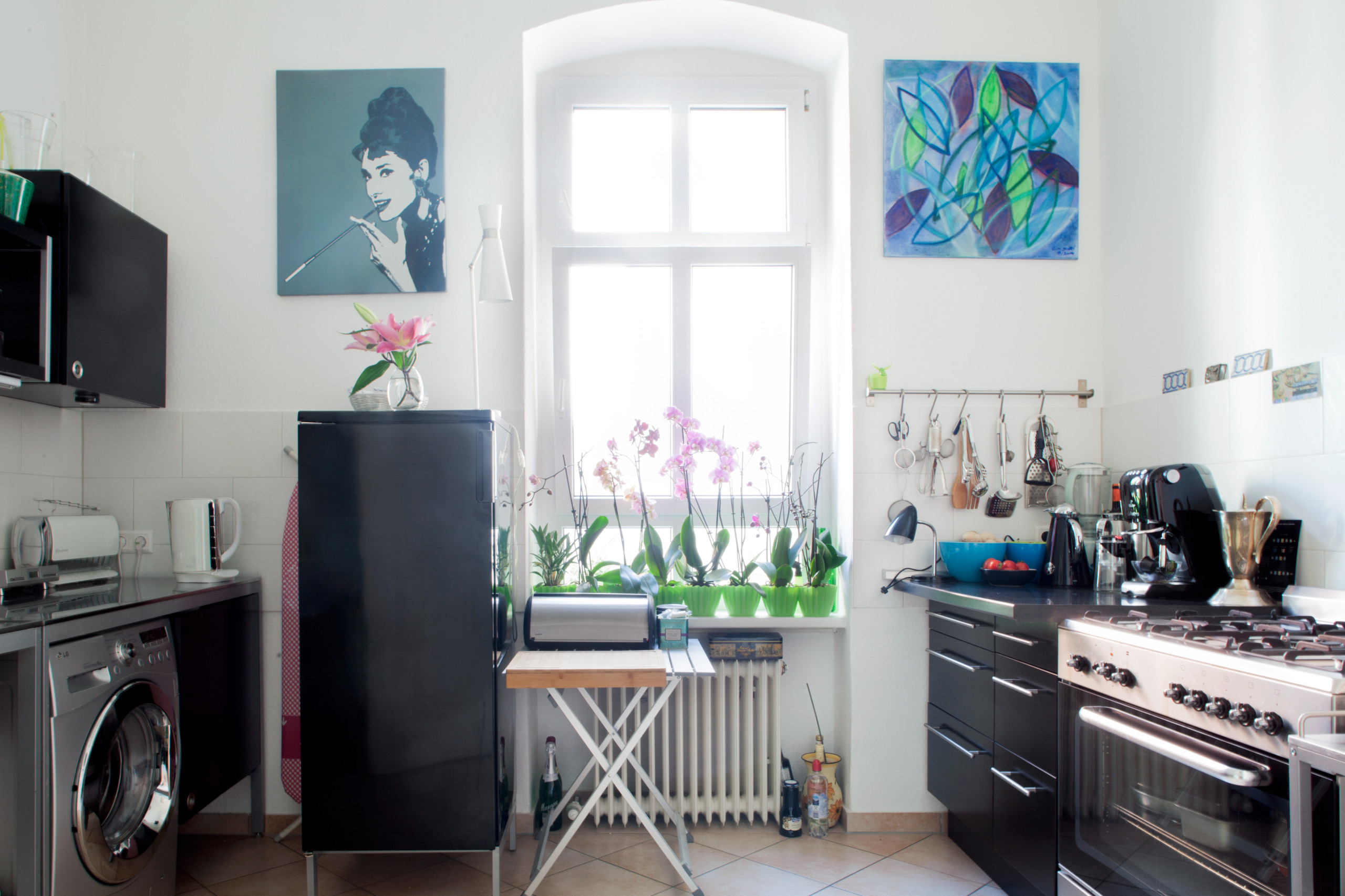 Houzz Германия: Берлинская лазурь в квартире художницы