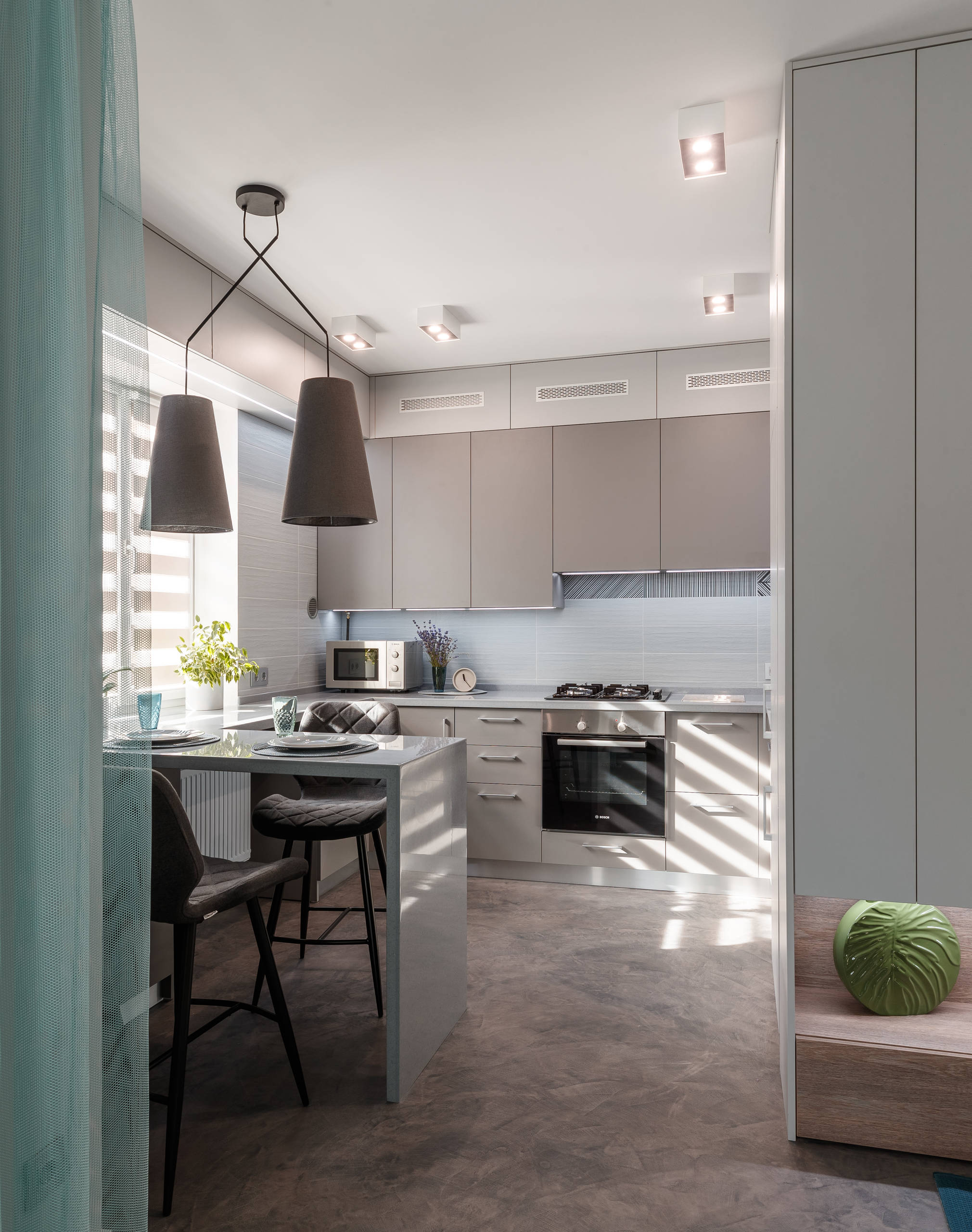 Houzz Украина: 49,5 кв.м — квартира в Киеве, где почти нет дверей