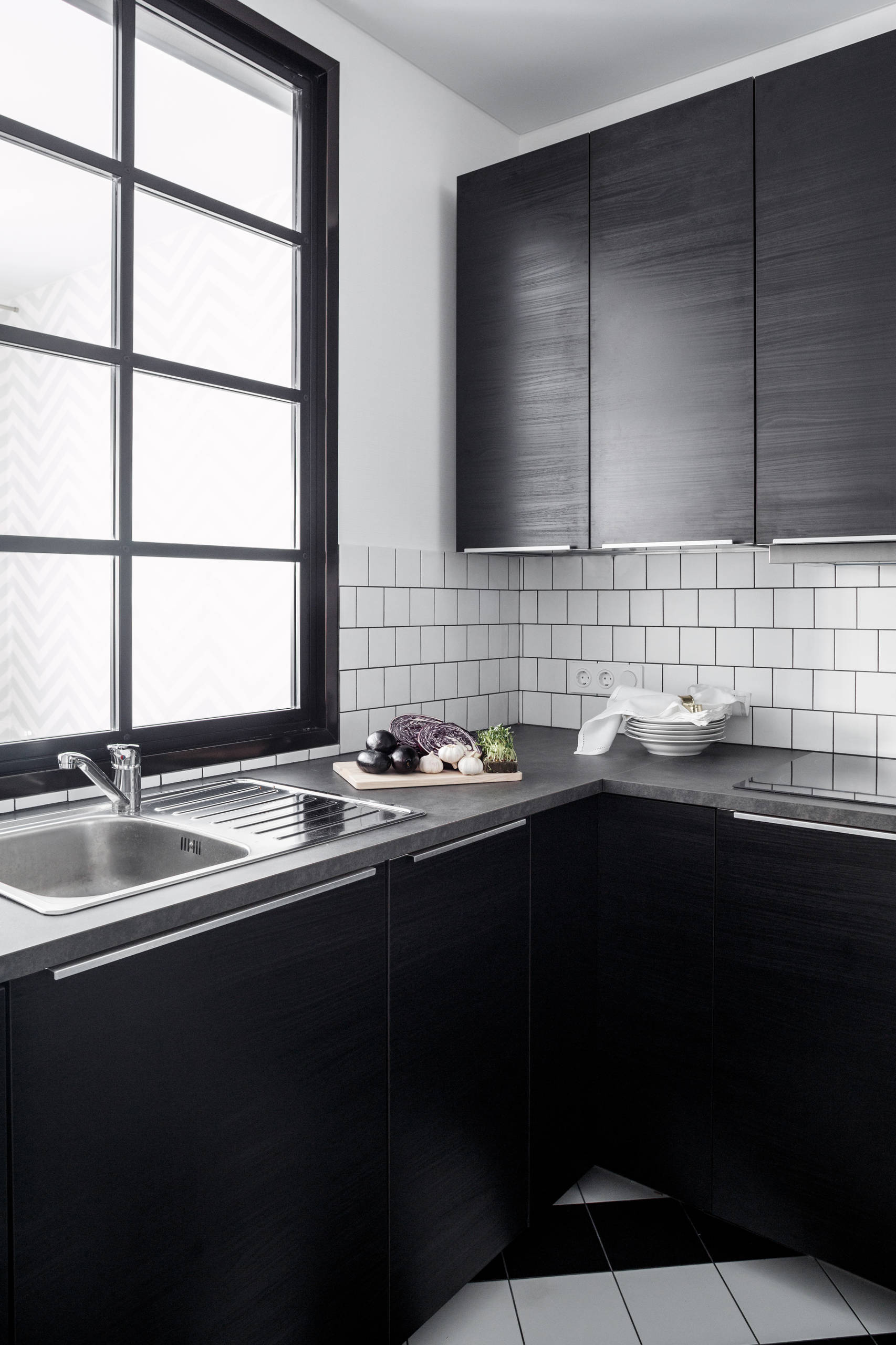 Houzz тур: 43 метра черно-белого ар деко